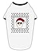 TOOLOUD Cool Santa Christmas Sweater Cotton Dog Shirt White with Black Medium
