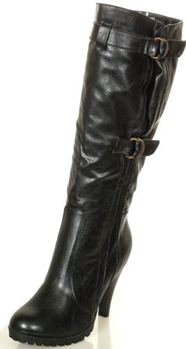 Designer Knee-High Black Fashion BOOTS Women's