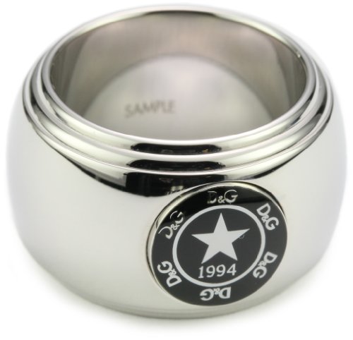 D&G Mens W.W. West With Star black enamel Ring Size 10.25