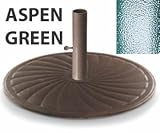 50 lbs Cast Aluminum / Iron Umbrella Base - Textured Aspen Green