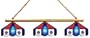 Imperial Los Angeles Angels Licensed Three Shade Stained Glass Billiard Table Lamp