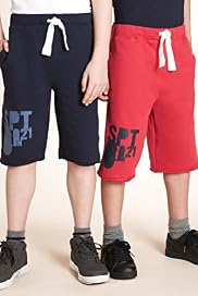 2 Pack - Pure Cotton Assorted Jersey Shorts