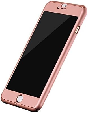 Iphone 6 Case, NOGS Ultra Thin Full Body Coverage Protection Hard Slim Iphone 6 Case with Tempered Glass Screen Protector for Apple Iphone 6 4.7" (Rose gold)