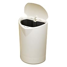 NST Nine Stars DZT-8-2W Infrared Touchless Automatic Motion Sensor Lid Open Trash Can, White, 2.1-Gallon