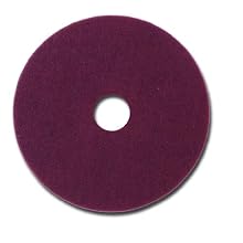 Glit 11512 TN Polyester Blend Maroon Wood Surfacing Pad, Synthetic Blend Resin, Aluminum Oxide Grit, 12" Diameter, 175 to 350 rpm (Case of 10)