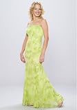 Formal Evening Gown. Beaded Dress for Prom, Party Dress by Sean Collection (50266) Lime/Silver