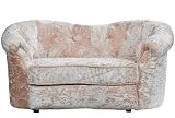 Designer Pet Furniture - Rounded Arm Chair for Pets - Brushed Eggshell