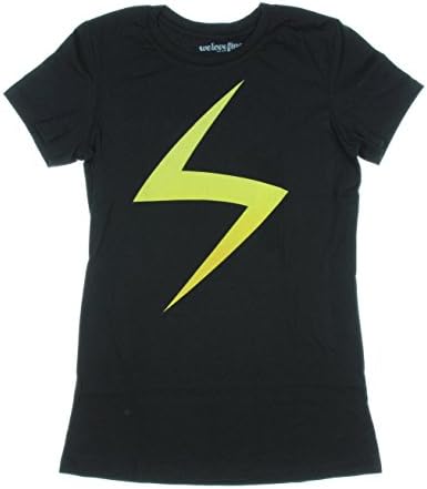 Marvel Comics Ms. Marvel Juniors' T-Shirt Black Medium