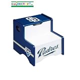 Product details for Guidecraft G11225 San Diego Padres Storage Step-Up Stool