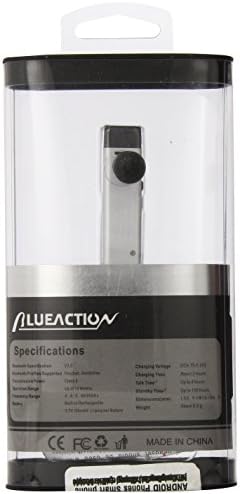 BlueAction BAE033 bluetooth headset earpiece + charger for ANDROID Phones Smart phone - HTC, iphone, Google, T-Mobile, Motorola, Samsung (advanced nosie cancellation, retail unopen packaging w/ 3 year warranty)