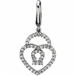 Diamond Heart Locket Shape Charm
