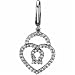Diamond Heart Locket Shape Charm