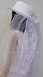 Pearlace Bridal Hat in Straw, White