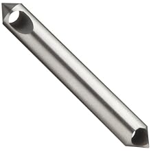 Magafor 414 Series Cobalt Steel Double-End Countersink, Uncoated (Bright) Finish, Zero Flute, 82 Degrees, 0.25" Shank Diameter, 0.25" Body Diameter