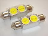 Pair 36mm Super Bright White LED Light for dome, license plate, reading, map light