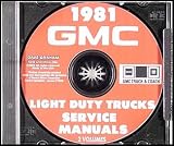 CD 1981 GMC 1500-3500 Truck Repair Shop Manual Pickup Jimmy Suburban Van FC