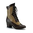 Womens Costume Boots 2 Inch Sexy Spectator English Victorian Costume Accessory Brown Tan