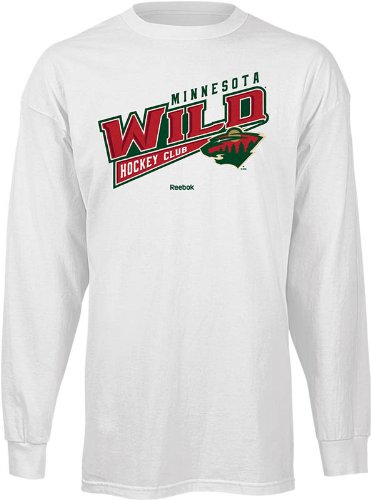 Minnesota Wild Reebok White Long Sleeve Sweep T-Shirt (Medium)