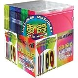 MAXELL CD-392 Double Slim Line CD Jewel Cases (pkg of 25 doubles)