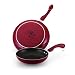 Paula Deen Poreclain 9 Inch and 11 Inch Skillet Twin Pack, Red