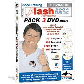Adobe Flash MX 2004 Tutorial Training in 3 DVDs By Keyko by Keyko