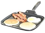 Hamilton Beach 92305 Aluminum Nonstick Signature 11 Inch Square Griddle, Black