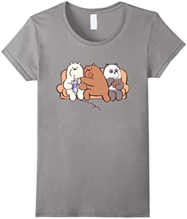 Women's We Bare Bears - Funny Tshirt Large Slate