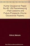 UN peacekeeping : past lessons and future prospects