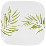 Corelle Bamboo Leaf Square Round 10-1/4 inch Dinner Plate