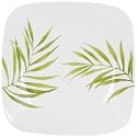 Corelle Bamboo Leaf Square Round 10-1/4-Inch Dinner Plate