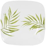 Corelle Bamboo Leaf Square Round 10-1/4-Inch Dinner Plate
