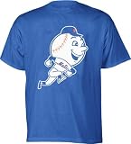 New York Mets -Royal Blue- Cooperstown Throwback Official Logo T-Shirt
