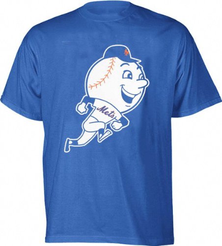 New York Mets -Royal Blue- Cooperstown Throwback Official Logo T-Shirt