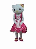 Hello Kitty Mascot Costume Christmas Adult Cartoon Fancy Sexy Halloween Dress Fur Costume