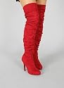 Stretch Suede Over The Knee Boot
