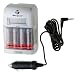 Targus Digital TG-LCD2700 AA/AAA Charger with LCD Display with 4 AA 2500 mAh Batteries
