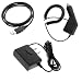 Rapid Car Charger with IC Chip + Home Travel Charger + USB Data Cable by GTMax for Nokia E61