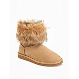 オールドネイビー OLD NAVY/ フェイクファートリムコージーブーツ タン シューズ 23cm【並行輸入】