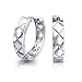 Bling Jewelry Sterling Silver Criss Cross X Huggie Earrings