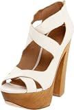 L.A.M.B. Women’s Minny Platform Sandal,White,8.5 M US