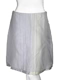 PETER SOM Silk Organza Pleated Skirt in Grey