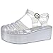NB By KSC Women's Platform Sandals Jelly Adjustable Strap Casual Comfort Shoes