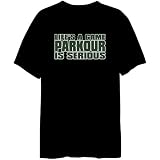 Life Is A Game , Parkour Is Serious !!! Sports Mens T-Shirt (Black, Sizes X-Small - XXX-Large)