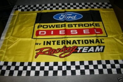Ford Powerstroke Yellow Flag diesel truck nascar race checkered