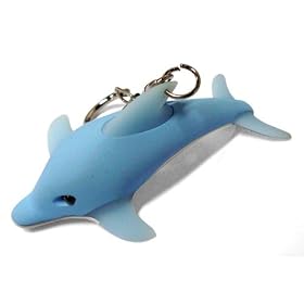 Kikkerland KRL17TC Dolphin LED Keychain with Sound