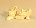 Dollhouse Miniature Pair of Cream Vintage Ladies Shoes