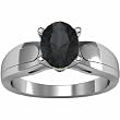 14K White Gold Onyx Ring