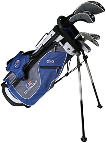 US Kids ULTRALIGHT 51 Inch 6 Club Stand Bag Junior Set Blue-Grey-White RH