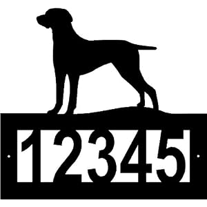 Custom Crafted WEIMARANER Steel Address Sign