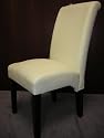 Furniture online: 2 New Cream White Leather-like Parson Dining Side Chairs